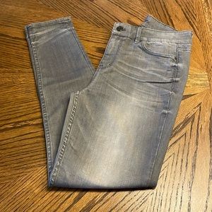 Women’s White House Black Market Gray Skinny Jeans Size 6 High-Rise Worn Twice